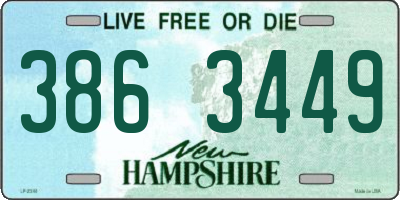NH license plate 3863449