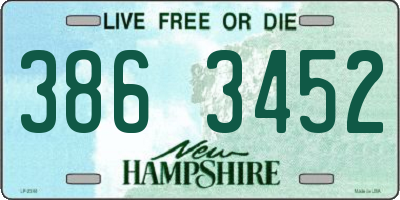 NH license plate 3863452