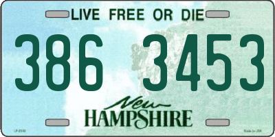 NH license plate 3863453