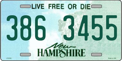 NH license plate 3863455