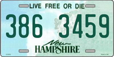 NH license plate 3863459