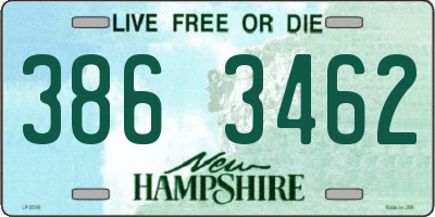 NH license plate 3863462