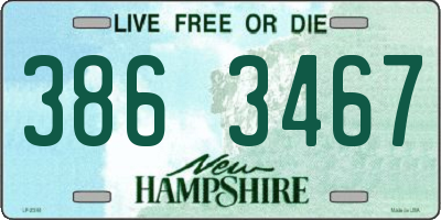 NH license plate 3863467