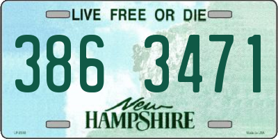 NH license plate 3863471