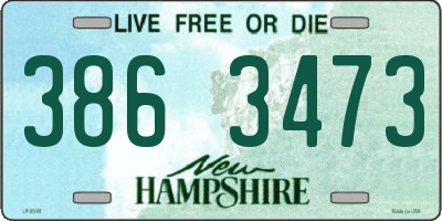 NH license plate 3863473