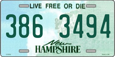 NH license plate 3863494