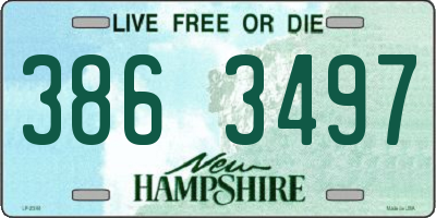 NH license plate 3863497