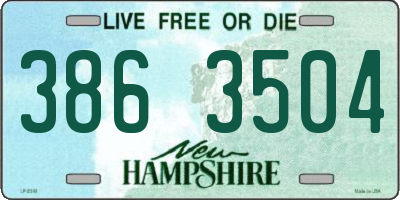 NH license plate 3863504