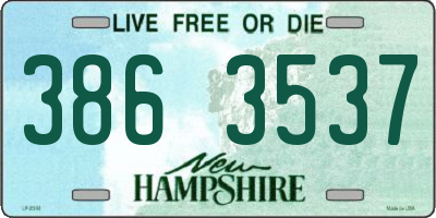 NH license plate 3863537