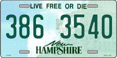 NH license plate 3863540