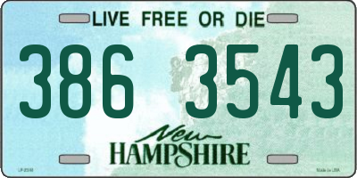 NH license plate 3863543