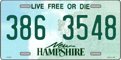 NH license plate 3863548