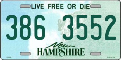 NH license plate 3863552