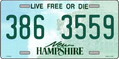 NH license plate 3863559