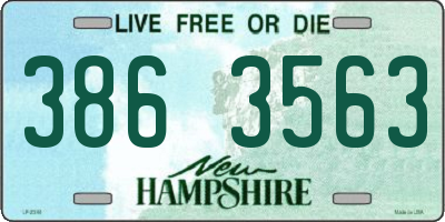 NH license plate 3863563