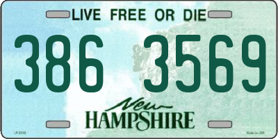 NH license plate 3863569