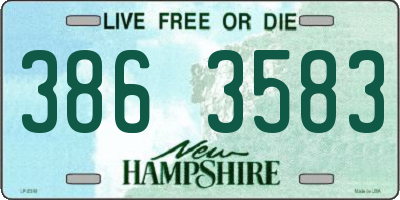 NH license plate 3863583