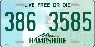 NH license plate 3863585