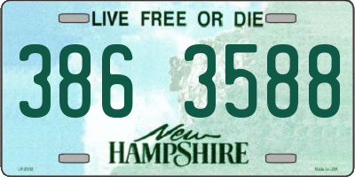 NH license plate 3863588