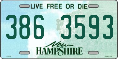 NH license plate 3863593