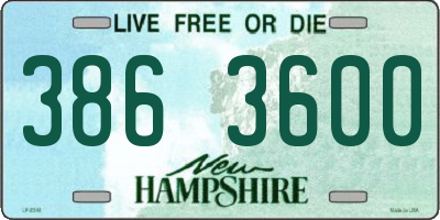 NH license plate 3863600