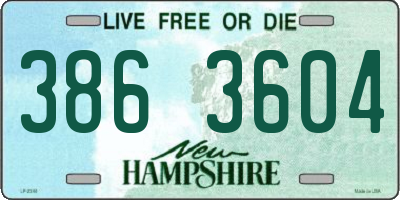 NH license plate 3863604