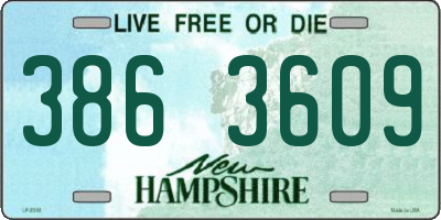 NH license plate 3863609