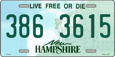 NH license plate 3863615