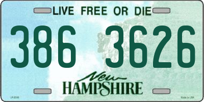 NH license plate 3863626