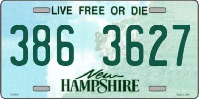 NH license plate 3863627