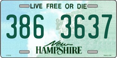 NH license plate 3863637