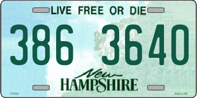 NH license plate 3863640