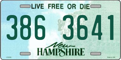 NH license plate 3863641