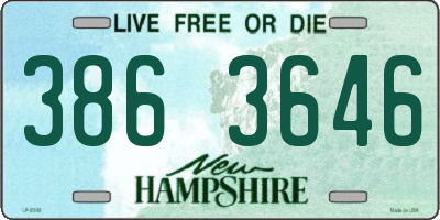 NH license plate 3863646