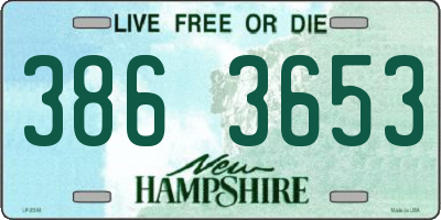 NH license plate 3863653