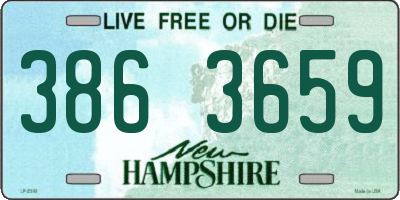 NH license plate 3863659