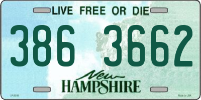 NH license plate 3863662