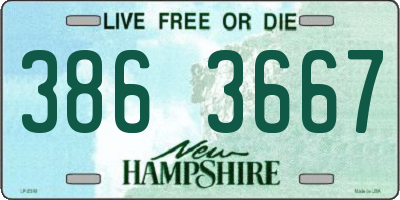 NH license plate 3863667