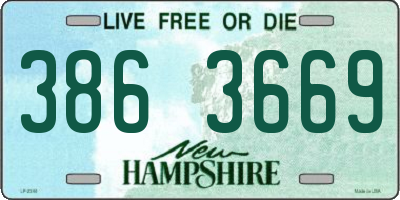 NH license plate 3863669