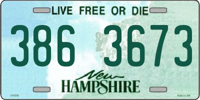 NH license plate 3863673