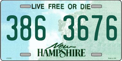 NH license plate 3863676