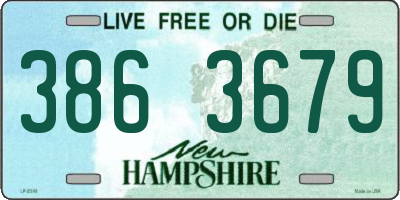 NH license plate 3863679