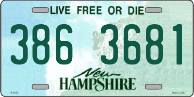 NH license plate 3863681
