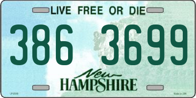 NH license plate 3863699