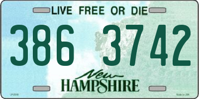 NH license plate 3863742