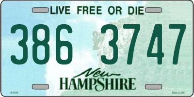 NH license plate 3863747