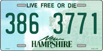 NH license plate 3863771
