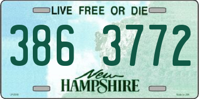 NH license plate 3863772