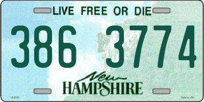 NH license plate 3863774