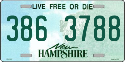 NH license plate 3863788